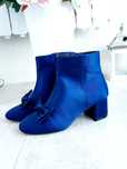 River Island piękne botki niebieskie chabrowe eleganckie wiosenne
