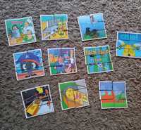 Karty puzzle dla dzieci 10 puzzli = 60 sztuk kart