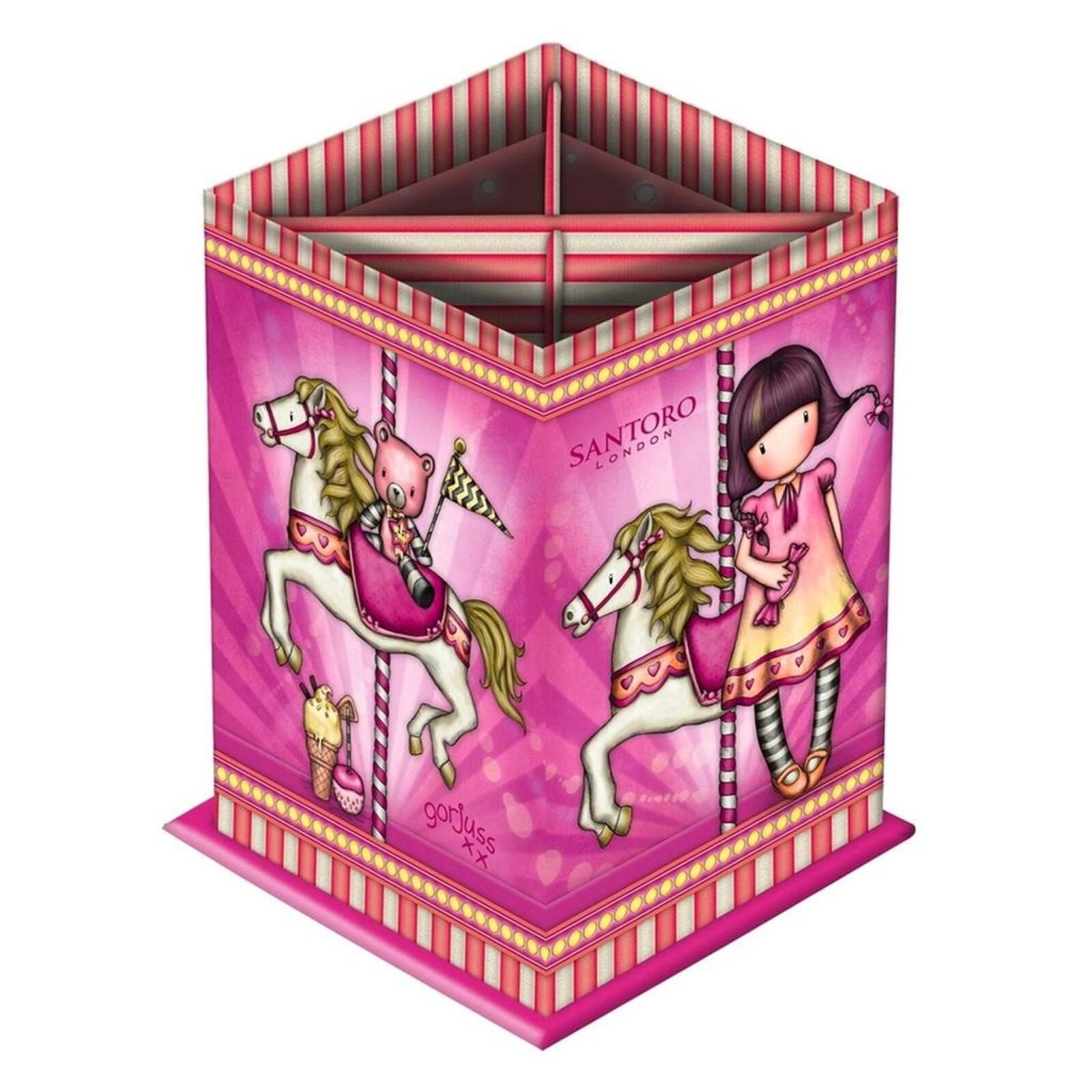 Pojemnik na Długopisy Gorjuss Fairground Carousel Santoro ,117x80 mm