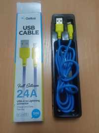 USB-A to Lightning connector, кабель для айфон, марки Gelius, 1.2м