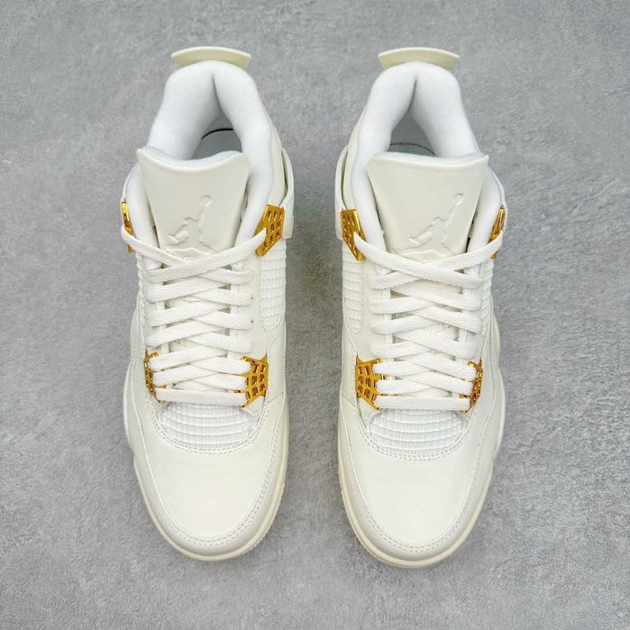 Air Jordan AJ4 Retro Salt White Metalowa klamra