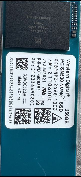 Pamieć do laptopa SSD SanDisk 256 GB