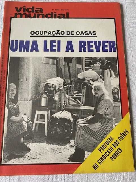 Lote de 6 revistas antigas “Vida Mundial”, todas de 1975