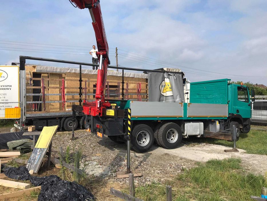 Dźwig HDS, wynajem HDS, HDS z transportem, kontenery, kostka i inne