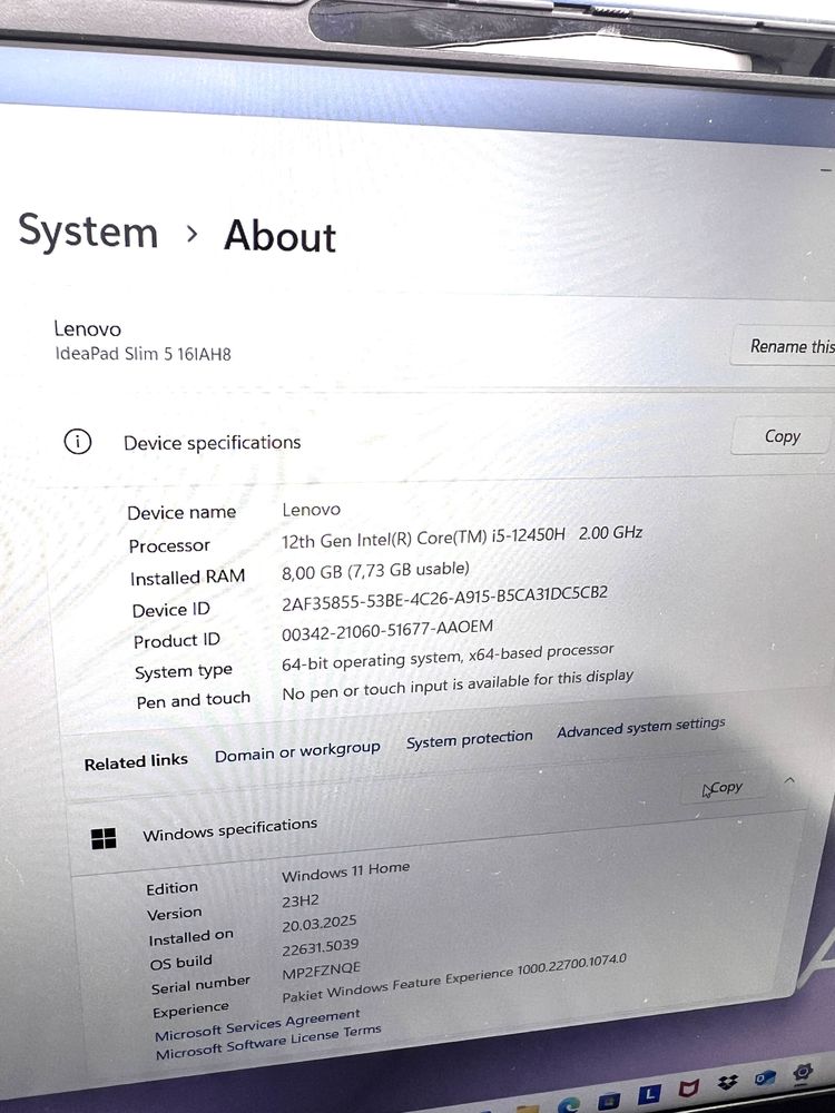-= Lenovo Ideapad Slim 5 =- 8/512 idealny i5!