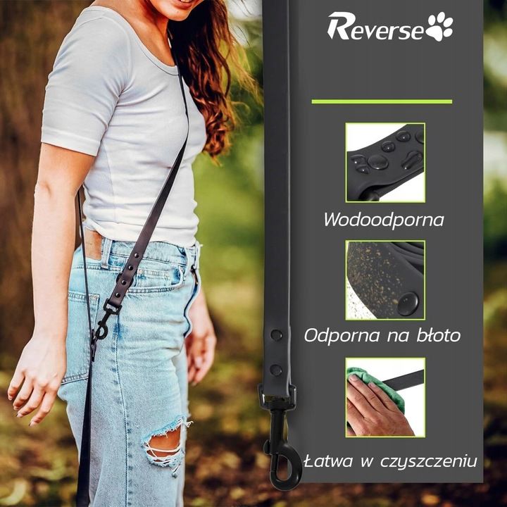 Smycz Przepinana Treningowa Dla Psa Mocna Regulowana Biothane Pvc 3m