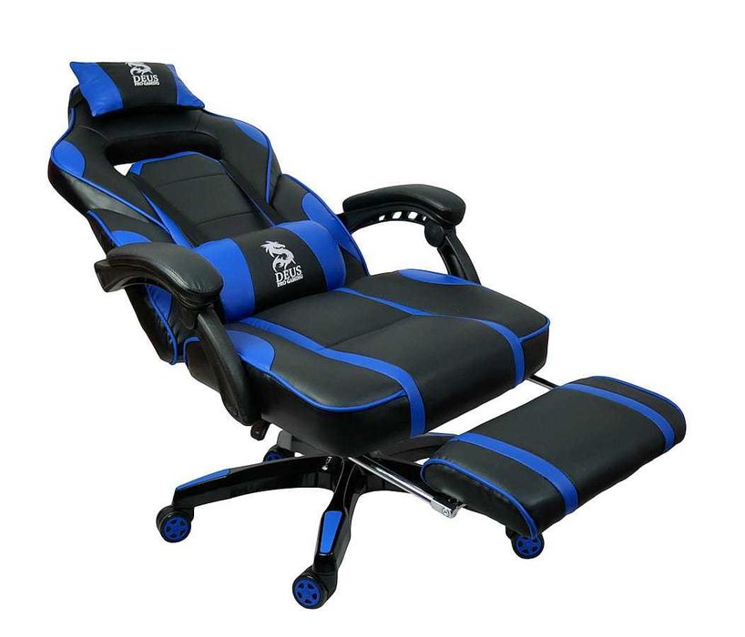 Fotel Gamingowy obrotowy dla graczy DEUS LARGE Blue