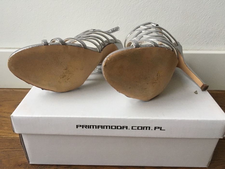 Szpiki, sandały Prima Moda srebrne 38