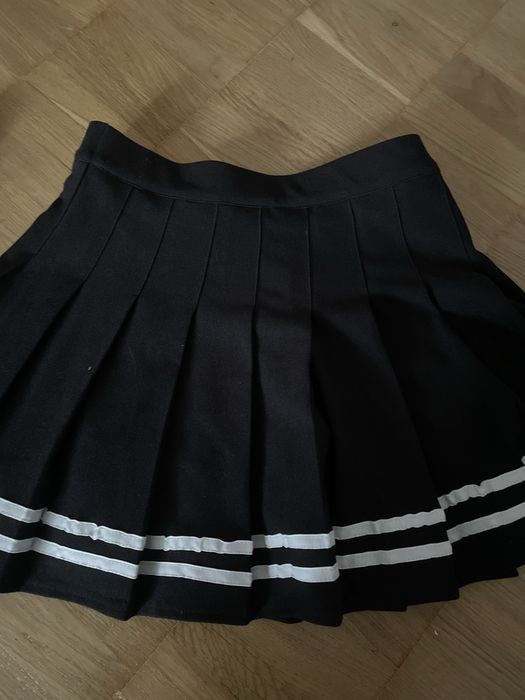 юбка школьная черная с полосками cutecore kawaiikei милая