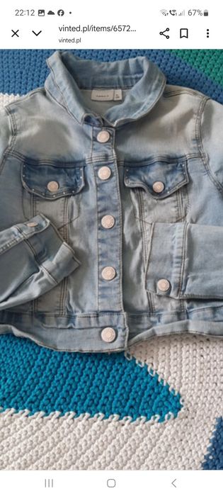 Kurtka jesienna r.128, 8 lat kwiaty, Name it, Gant, Adidas, Nike, Nowa