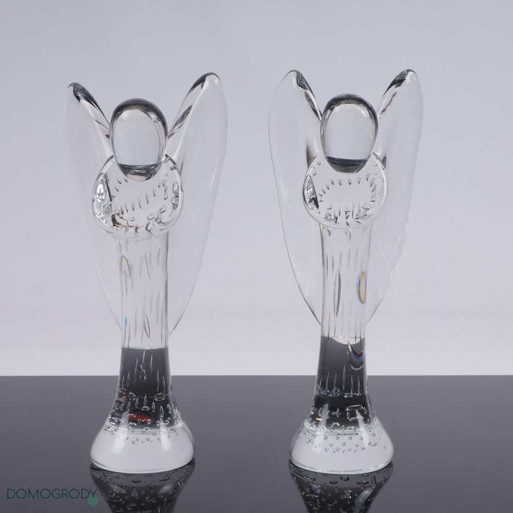 Parta figurek – dwa szklane anioły, Huta Szkła Sabina