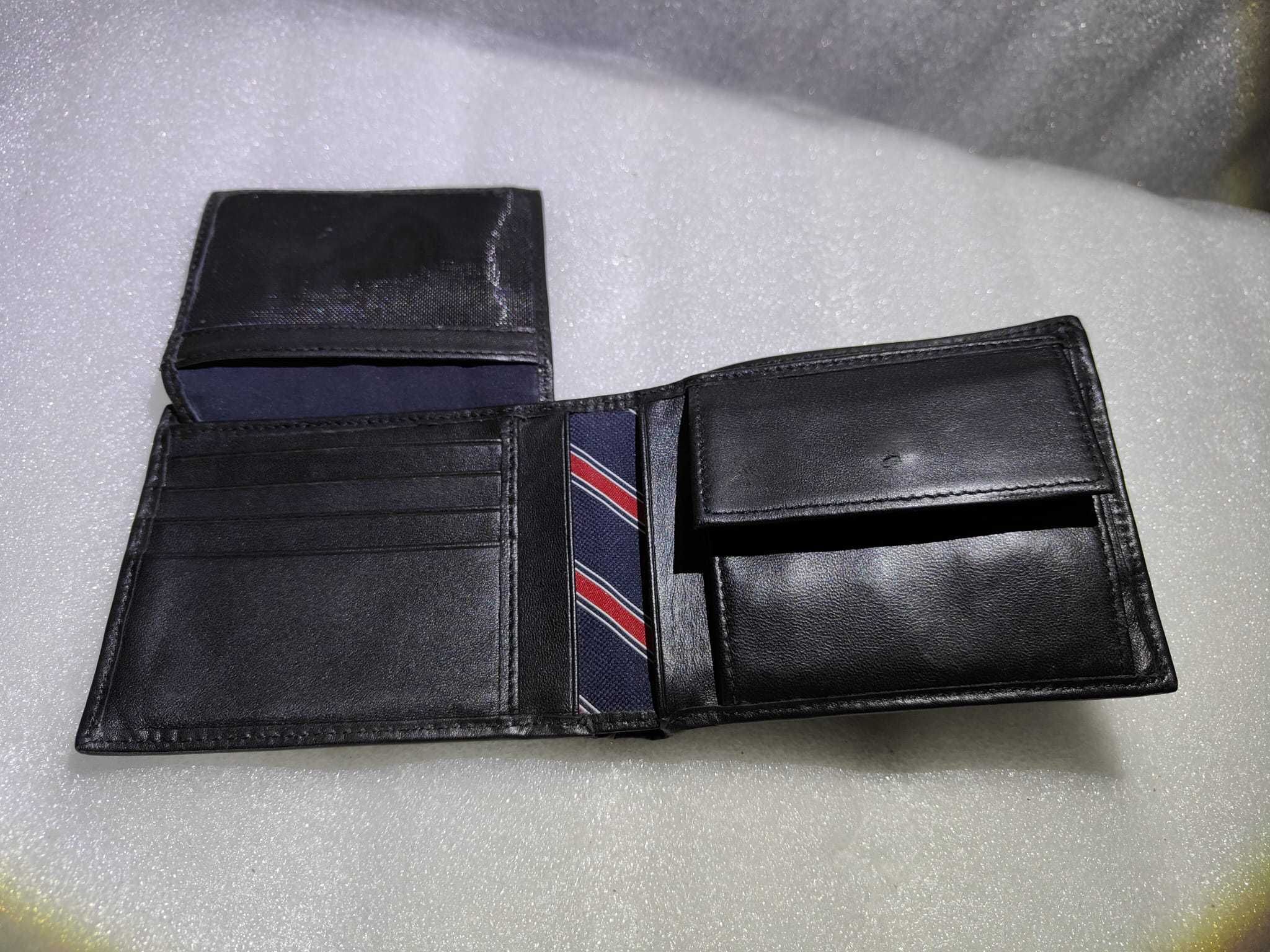 Tommy Hilfiger Eton Trifold męski portfel z kieszenią na monety skóra