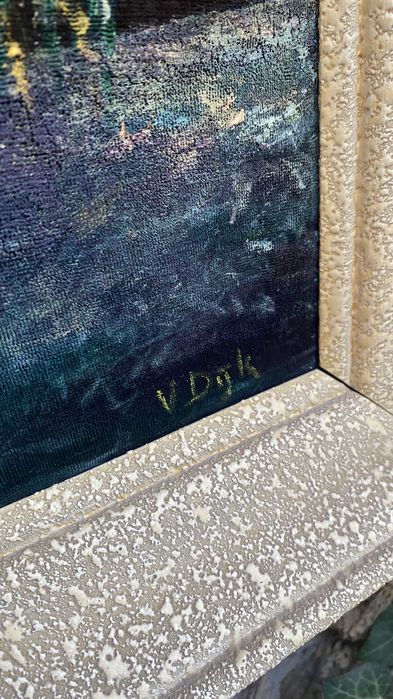 Картина маслом на ткани, в деревянной раме, Западная Европа