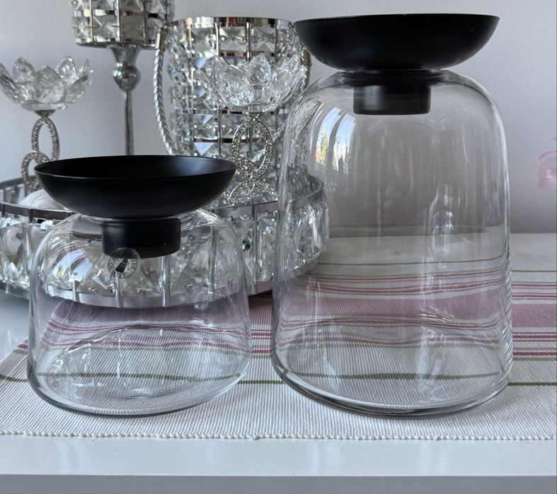 Świeczniki IKEA przezroczyste na tealight jesienny