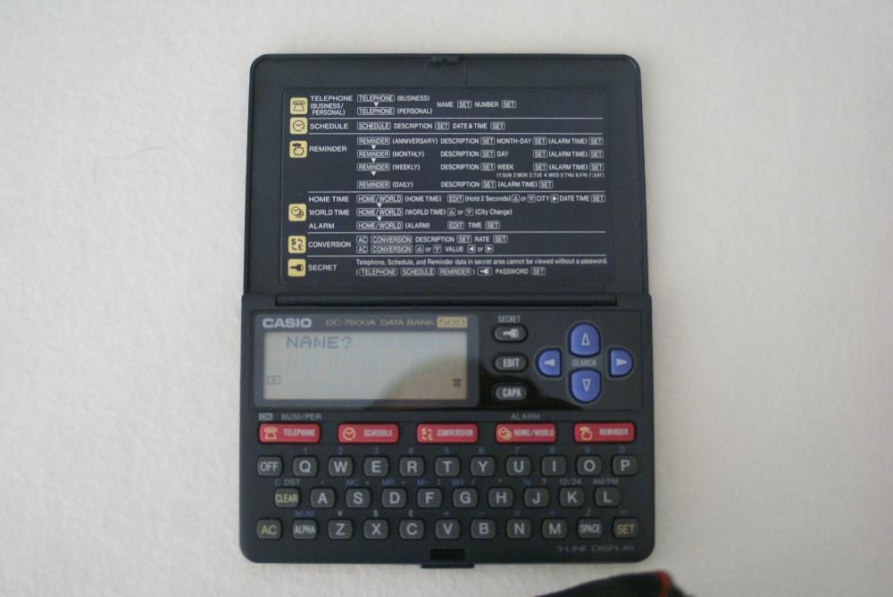 Agenda Electrónica Casio Dc-7500A-w - NOVA