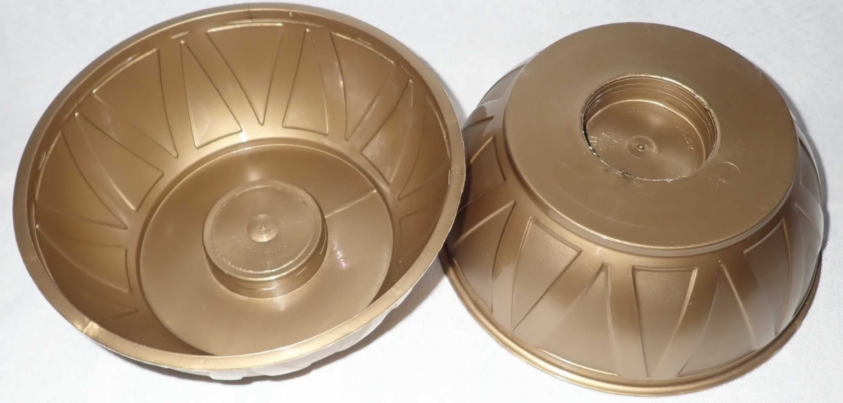 Miski 18 cm ZŁOTE, białe na stroiki do kompozycji M18KR