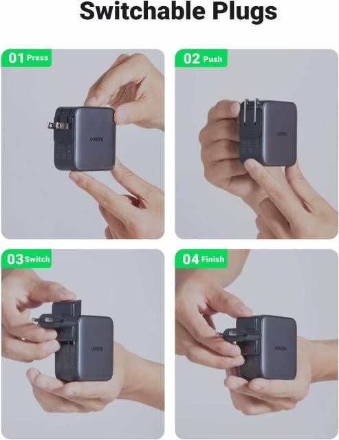 Зарядний пристрій мережевий Ugreen Nexode 65 W (CD296)