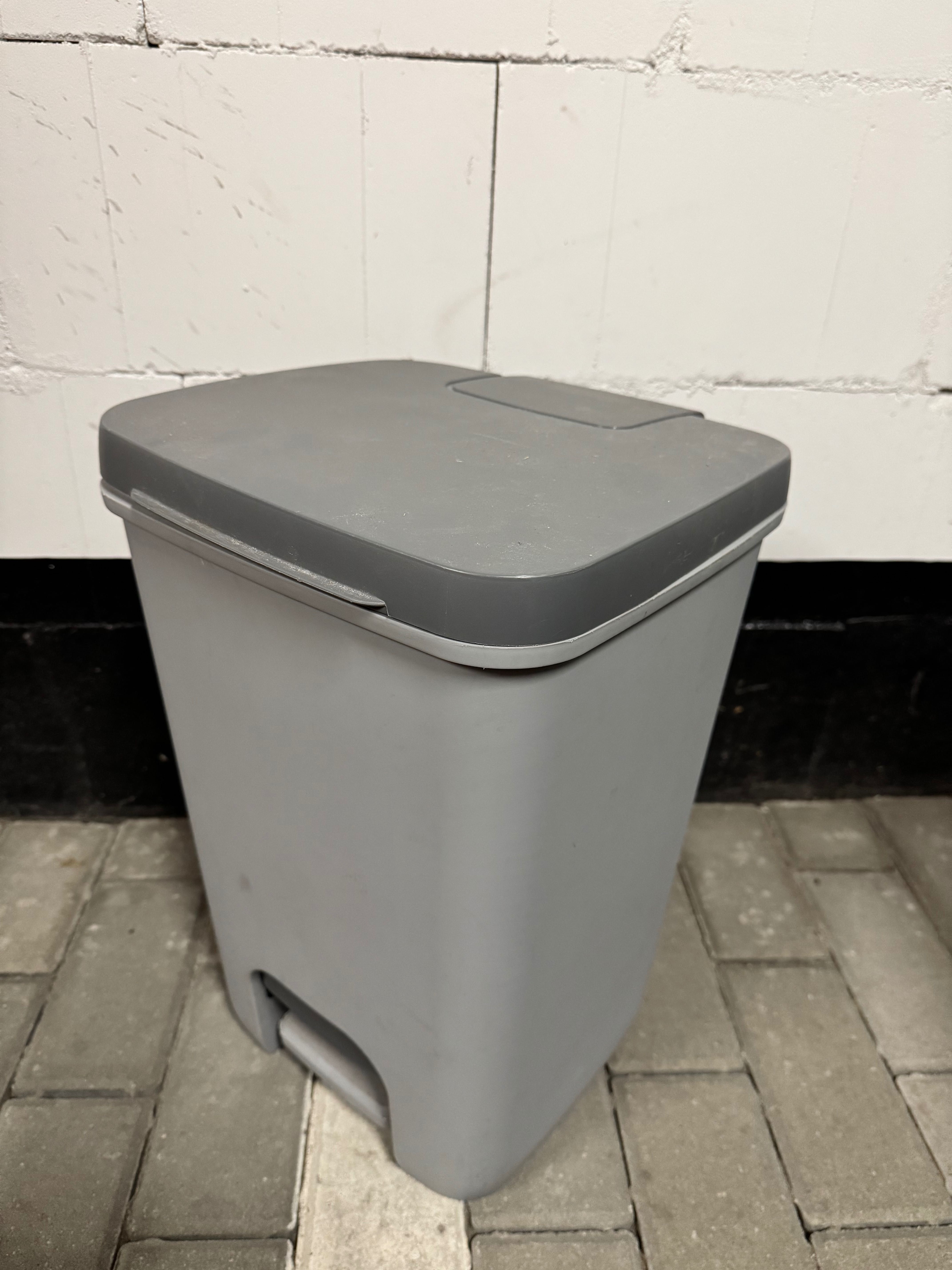 Kosz na śmieci 3 sztuki szary biały Ikea jak nowe