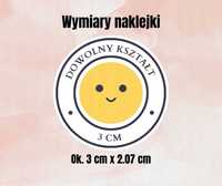 Własne naklejki wlepy Vlep Etykiety reklamowe logo na zamówienie