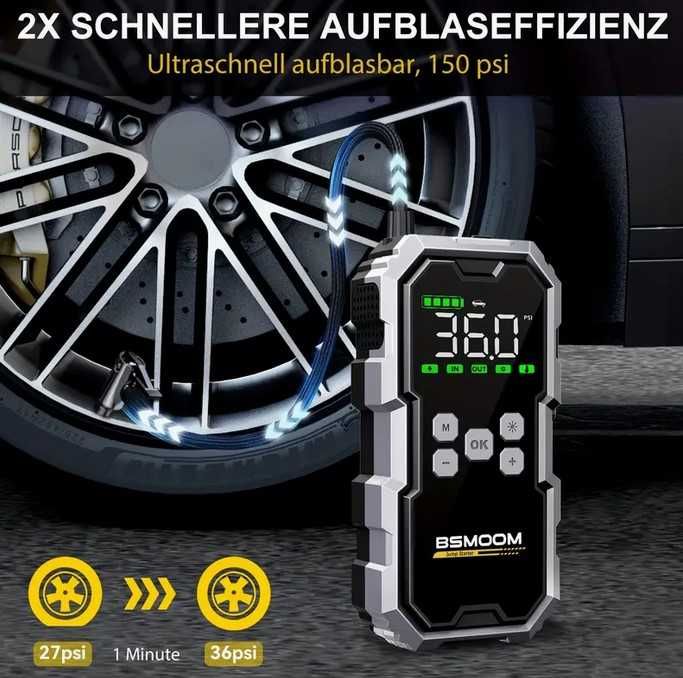 Powerbank Rozrusznik awaryjny 7000A ze sprężarką powietrza, 26800mAh