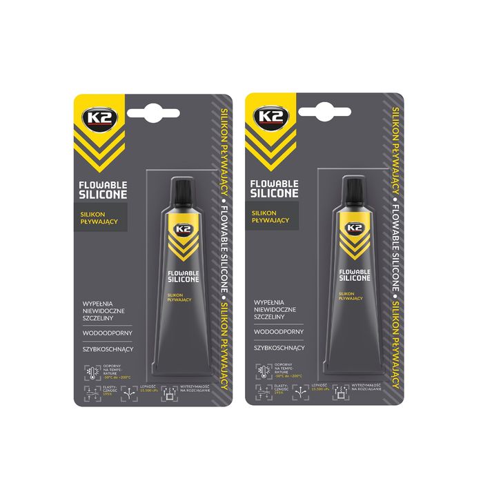 2 x K2 Silikon pływający do szczelin szyb i lamp 21G B260