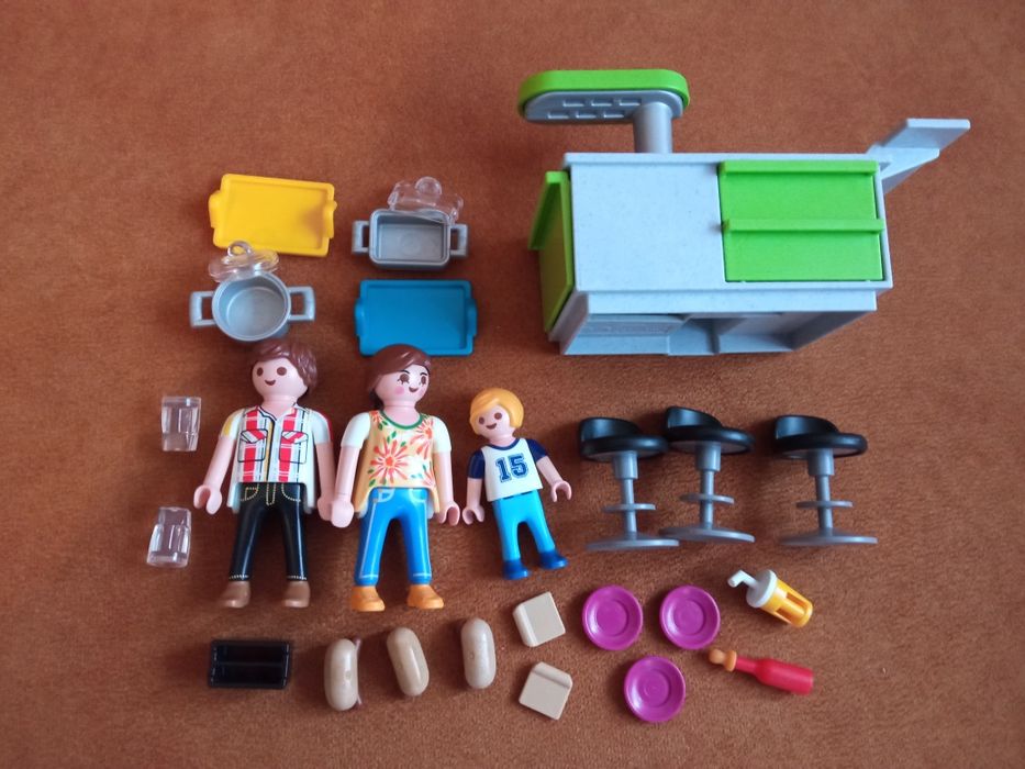 Playmobil klocki dla dzieci kuchnia/dom/walizka + gratis