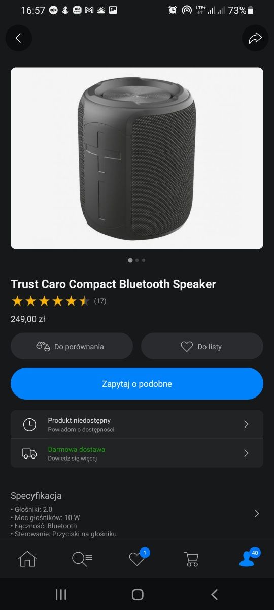 Glosnik bardzo głośny duzy bas Compact Bluetooth Speaker
