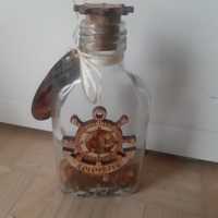Butelka 0,1 L z bursztynem na nalewkę bursztynową Kołobrzeg