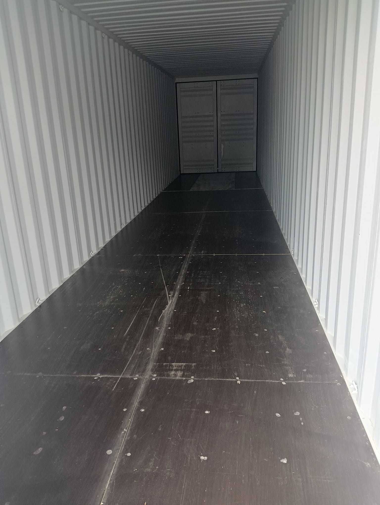 Kontener morski,  magazynowy 40hc antracyt przelotowy - double door