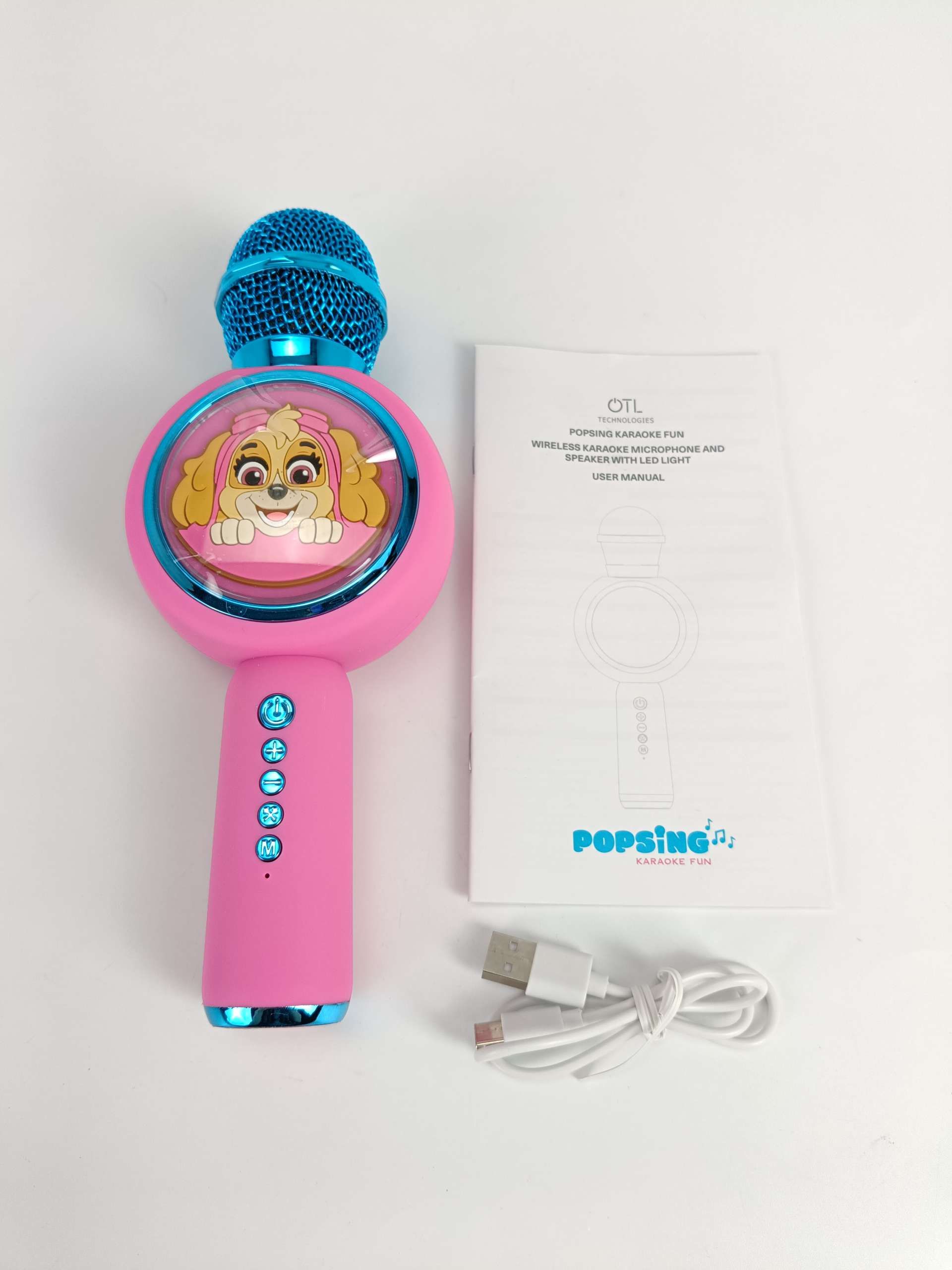 PAW PATROL Skye Mikrofon do karaoke PopSing z diodą LED