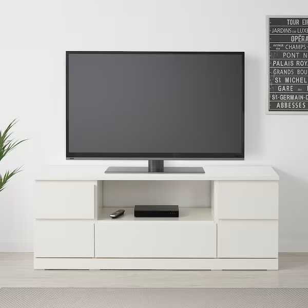 MALM Szafka pod TV, biały, 160x48 Ikea Nowa w kartonach IKEA