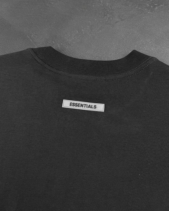 Лонгслів Fear Of God Essentials Front Logo long sleeve Black