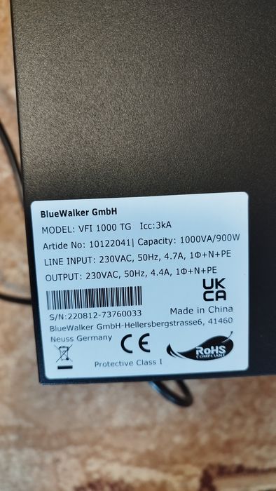 ДБЖ Для котла, комп'ютера Чистий синус!!! "Powerwalker 1000 tg"