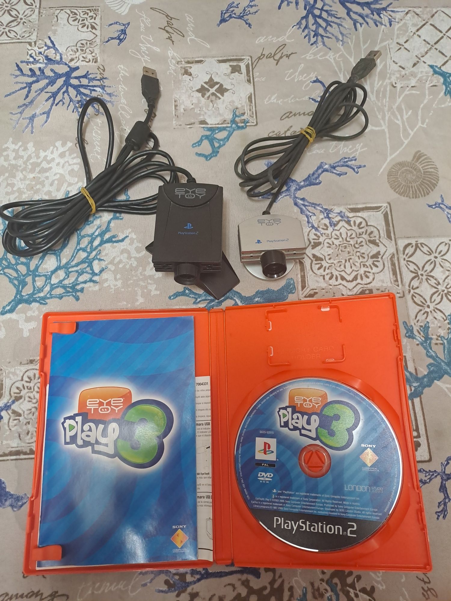 2 Câmaras Eye Toy + jogo play 3 ps2