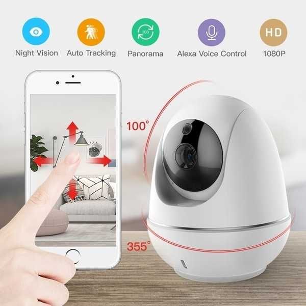 Camera de Vigia Rotativa IP 1080P HD 100º / 355º
