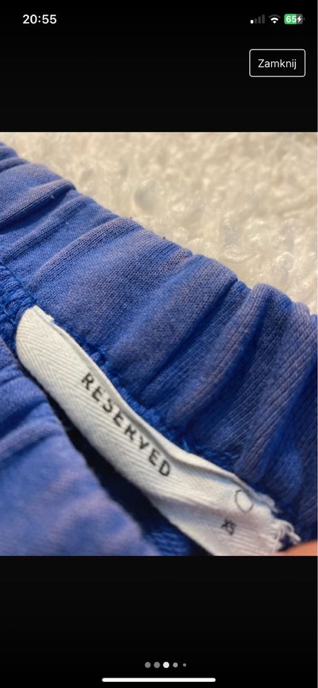 Niebieskie dresy z napisem Reserved r.XS