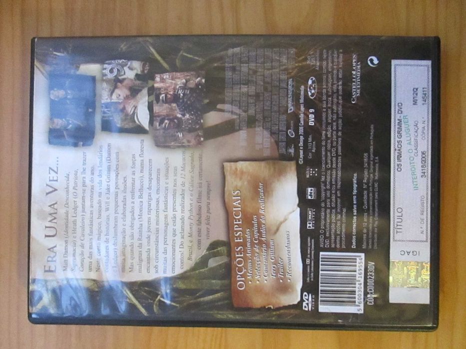 Os Irmãos Grimm, com Heath Ledger, Johnathan Pryce, Matt Damon