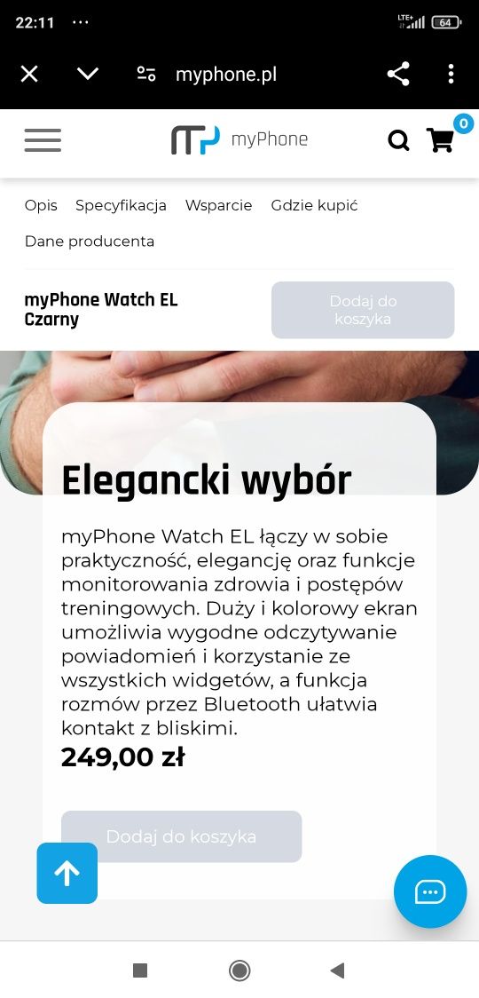myPhone Watch EL Czarny