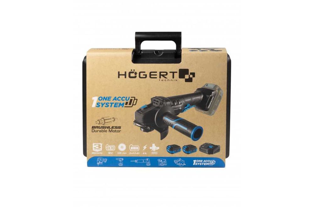 Bezszczotkowa szlifierka kątowa 125 mm 18V - ZESTAW HT2E251-B24AG