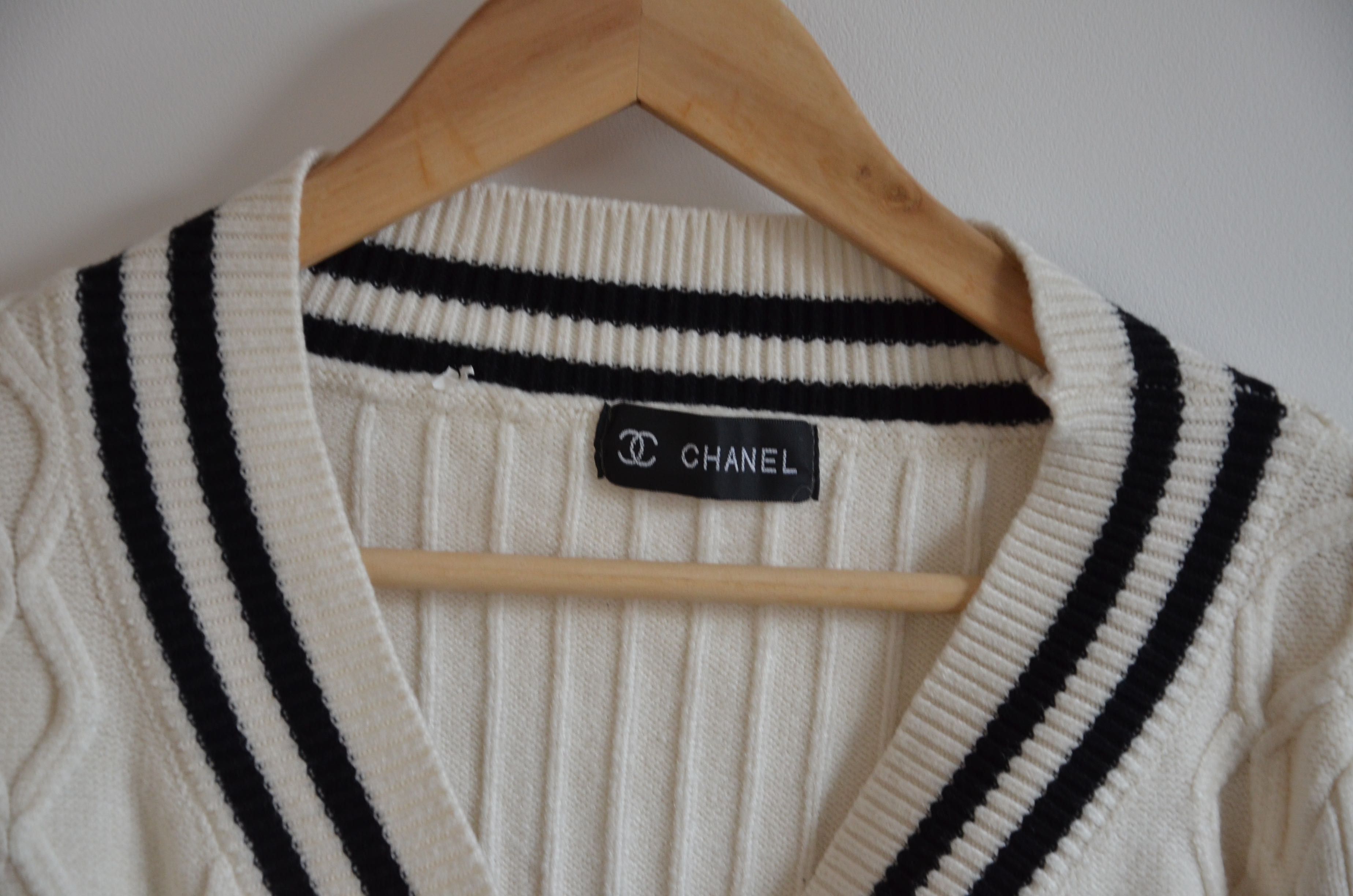 sweter rozpinany ecru /sweter r. S/M chanel