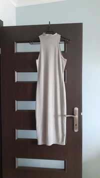 Szara siwa bawełniana sukienka midi Cotton Candy S 36