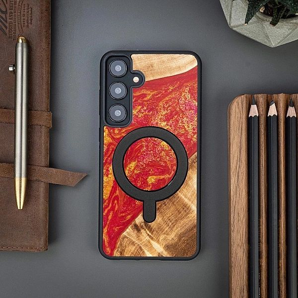 Etui Bewood Unique MagSafe Paris z drewna i żywicy na Samsung Galaxy S