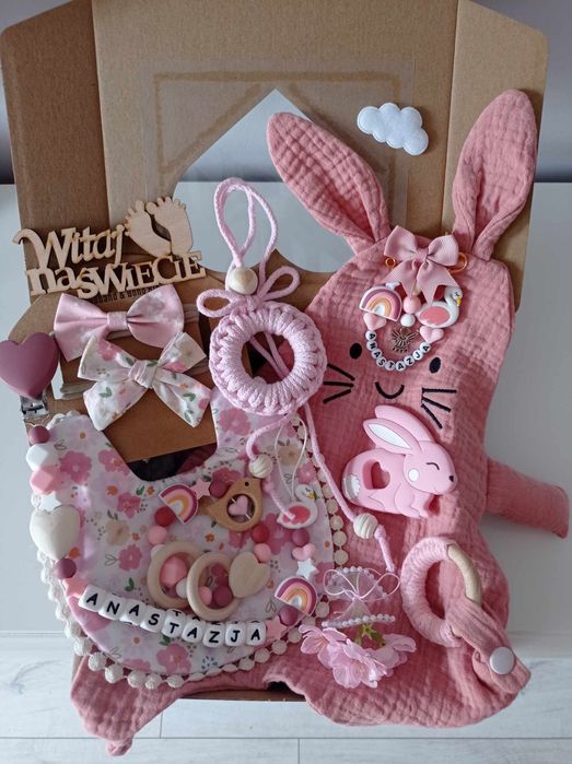 Zestaw prezentowy baby shower narodziny chrzest prezent baby box
