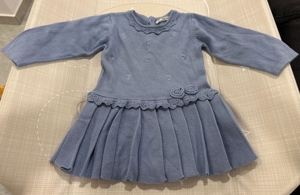 Vestido Azul (9-12M) Mayoral