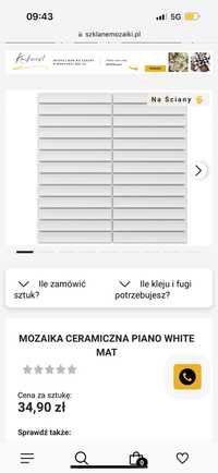 Mozaika piano white