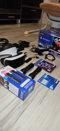 Gogle Sony PlayStation vr + kamerka + 2x ps move + pad ps4