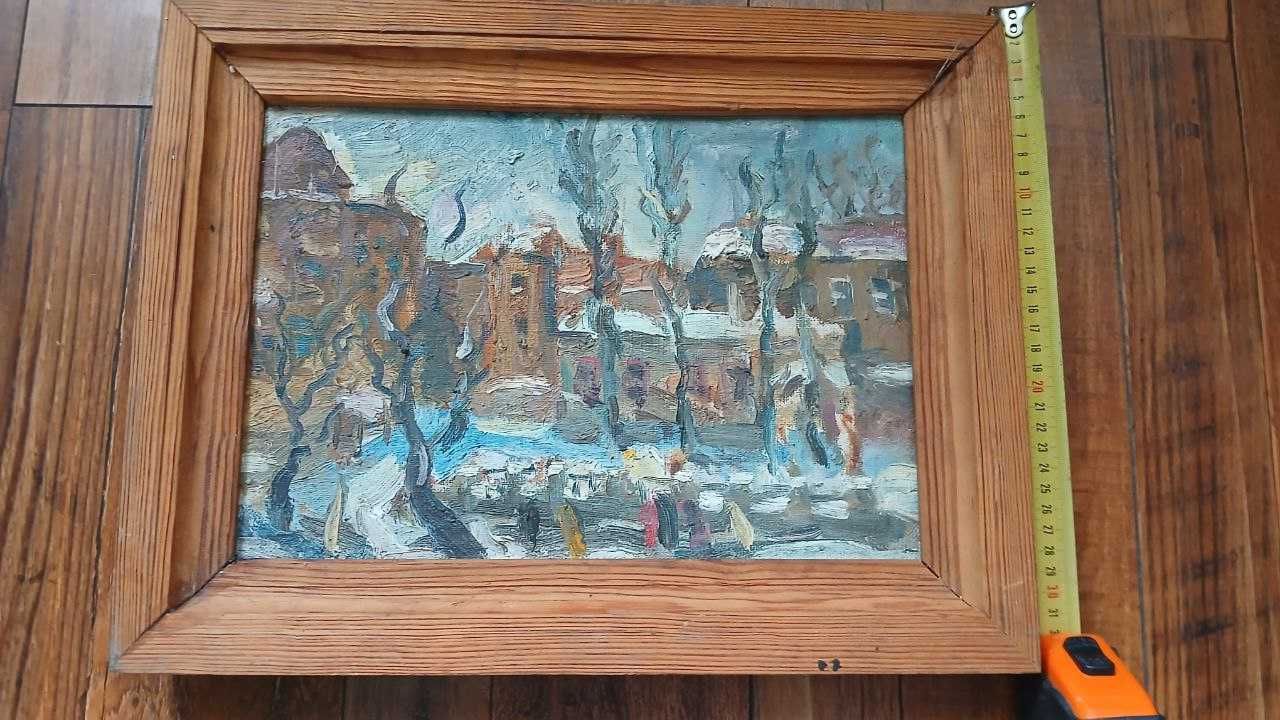 Картина стара "Міський пейзаж" художника Миколайчук П.А.