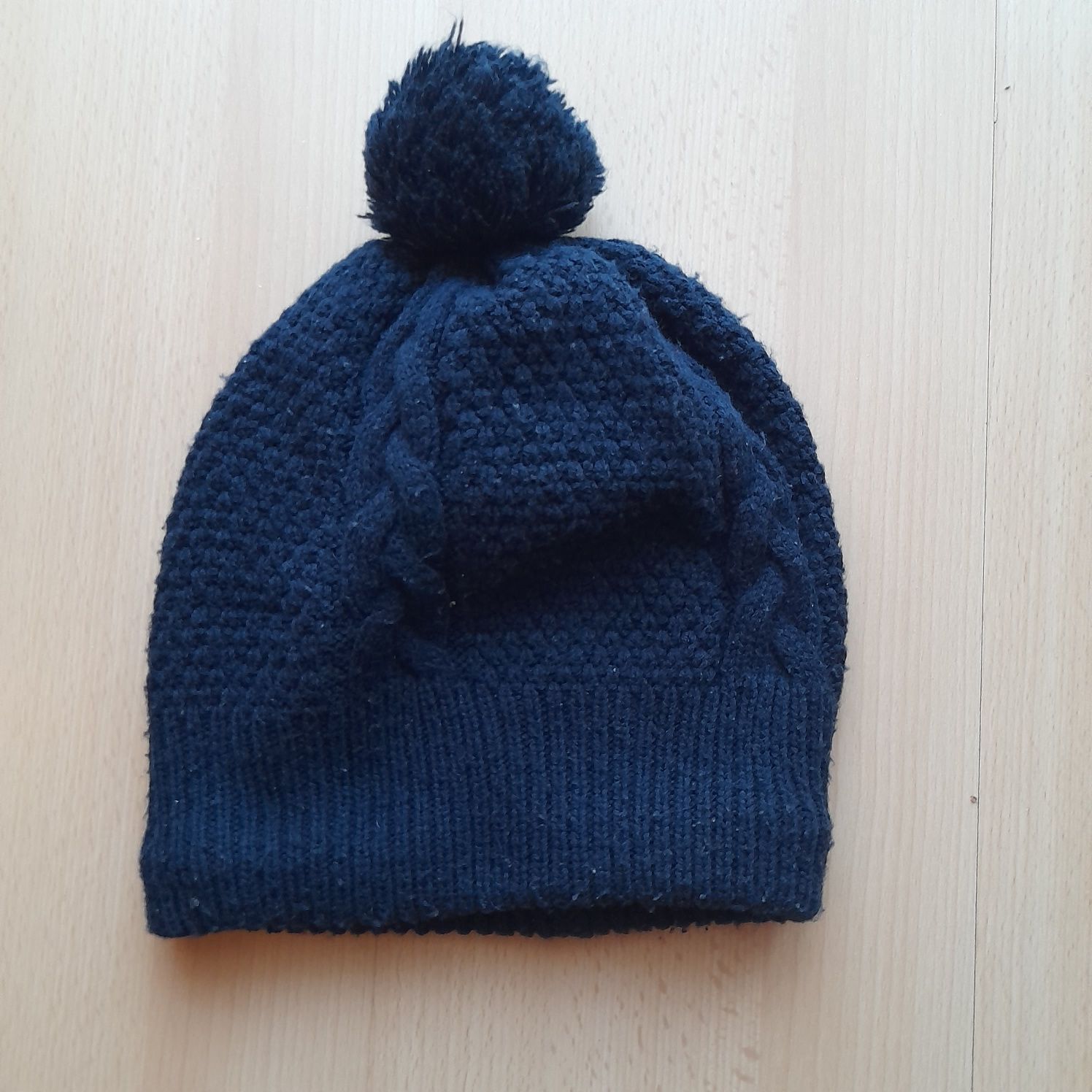 Zimowa chłopięca czapka z pomponem r.54