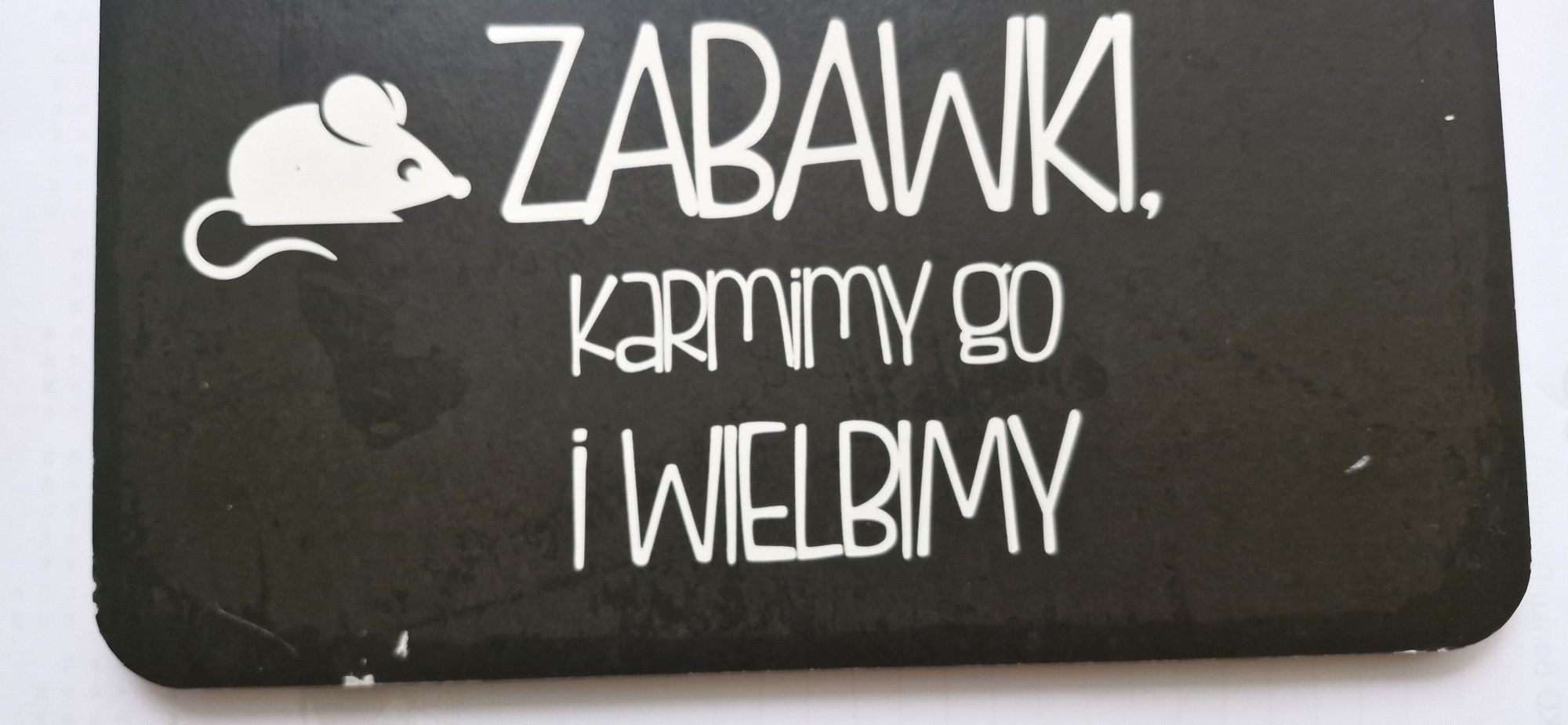 W tym domu rządzi kot Dekoracja z napisem obraz z napisem na płycie