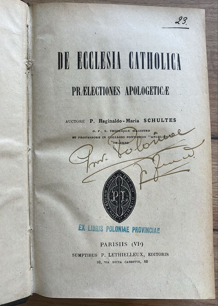 De Ecclesia Catholica Schultes
